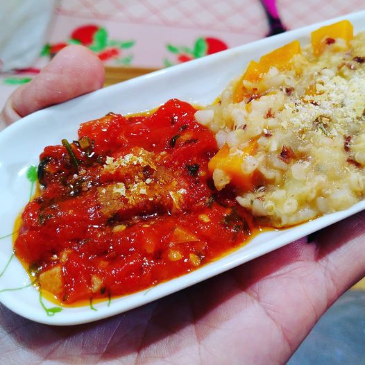 Cereais com molho de tomate 